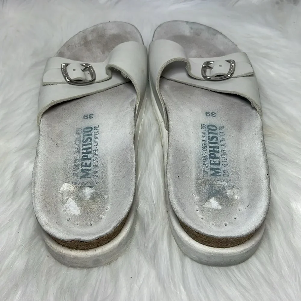 Mephisto White Slides‎ Sz 39/ US 9